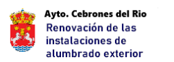 renovación de las instalaciones de alumbrado exterior del municipio de Cebrones del Rio